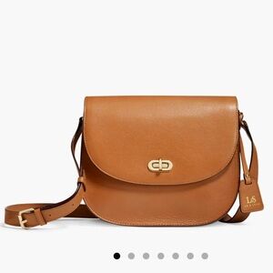 Lo & Sons Claremont Full Grain Leather Camera Bag Purse Crossbody Sienna